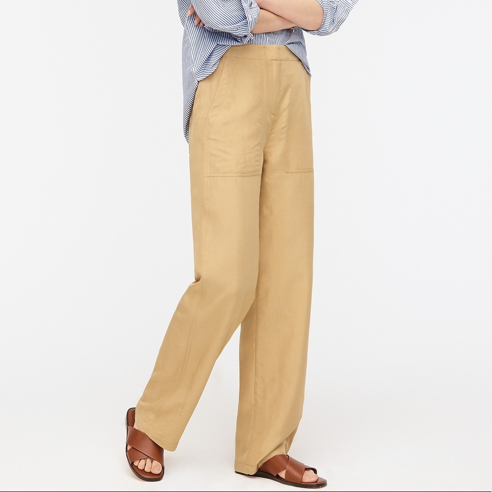 J. Crew Straight-leg Lounge Pant with Surplus Pockets in Tan AJ431